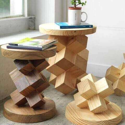 Haider International Unique Creative Wooden Table