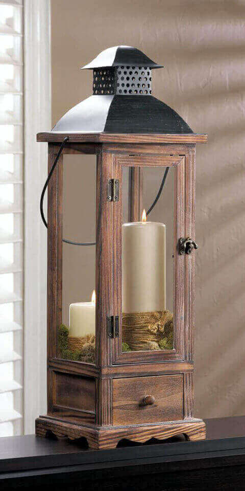 Haider International Wooden Lantern