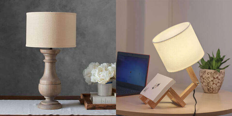 Haider International Wooden Table Lamp and Wooden Funny Lamp